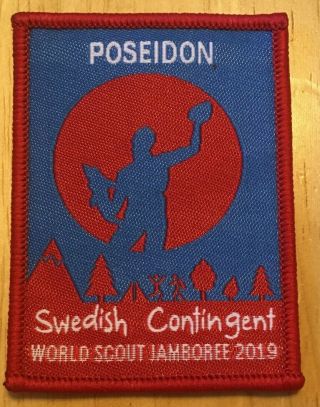 24th World Scout Jamboree 2019 Swedish Unit Contingent Patch (poseidon)