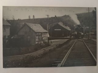 Colfax Washington Owrn Rr Station Railroad Depot B&w Real Photo Postcard Rppc