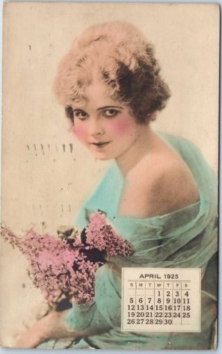 Pittsburgh Pa Adv.  Rppc Postcard Brothers Produce April 1925 Calendar