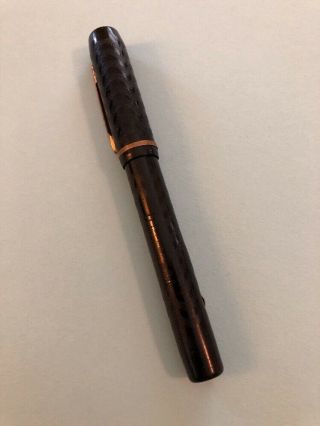 Black Fountain Pen Universal Stylograph Nyc Usa Celluloid Vintage 4 3/4 Art Deco