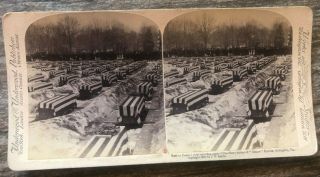 Spanish American War Stereoview Burial Of The Maine Heroes In Arlington Virginia