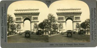 France Paris Arch Of Triumph Stereoview 24981 T446 19699 Fx