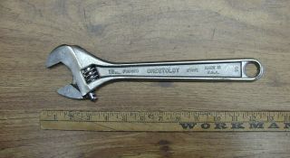 Old Tools,  Vintage Crescent Tool 12 " Adjustable Wrench,  1 - 5/16 " Capacity,  Usa