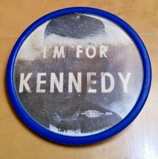 Vintage John F.  Kennedy Hologram Campaign Button - I’m For Kennedy