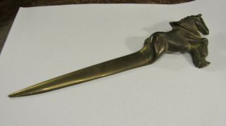 Vintage Brass Bronze Clydesdale Horse 9 " Letter Opener