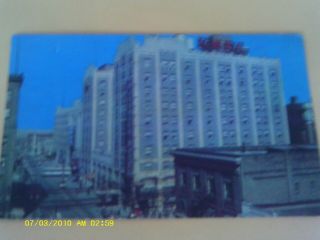 1950s Postcard Pickwick Hotel Bus Depot Kmbc Tv & Radio Station Kansas City Mo