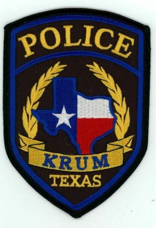 Krum Police Texas Tx Colorful Patch Sheriff