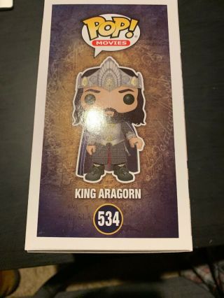 Funko Pop Movies Lord of the Rings King Aragorn Barnes & Noble Exclusive 4