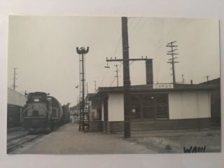 Camas Washington Sps Rr Station Railroad Depot B&w Real Photo Postcard Rppc