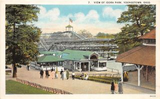 F66/ Youngstown Ohio Postcard Idora Amusement Park Roller Coaster View 4