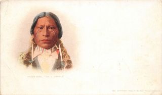 F65/ Native American Indian Postcard? C1900 Apache Chief Jas.  Garfield 3