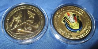 Nasa Space Shuttle Program Medallion W/space Flown Metal (kennedy Space Center)