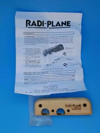 Vintage Radi - Plane Wooden Chamfer,  Radius,  Bevel Tool 7 " Long Usa L.  A.  Mathers
