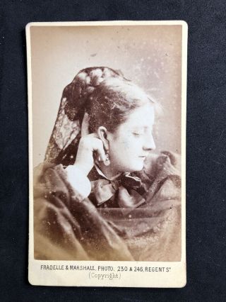 Victorian Carte De Visite Cdv: Pretty Lady Actress? Fradelle & Marshall
