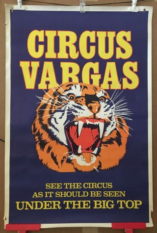 Circus Vargas Poster - Roaring Tiger - - One Sheet