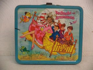 Vintage Aladdin Bedknobs And Broomsticks Metal Lunchbox No Thermos