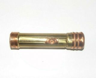 Vintage Eveready Brass Body Flashlight Small