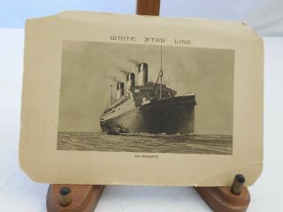 Vintage White Star Line Abstract Of Log R.  M.  S.  Majestic Card