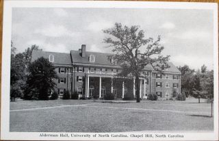 Chapel Hill,  University Of North Carolina 1940 Postcard: Alderman Hall - Nc