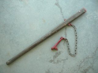 F.  J.  Townsend Antique 1883 Wood Handle Lever Barbed Wire Fence Stretcher Tool