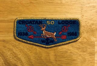 Boy Scouts - Oa Croatan Lodge 117 - 1988 50th Anniversary Flap