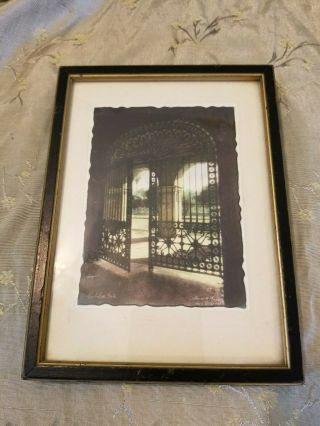 Vintage / Antique Framed Postcard / Print Of The Cabildo Gate R