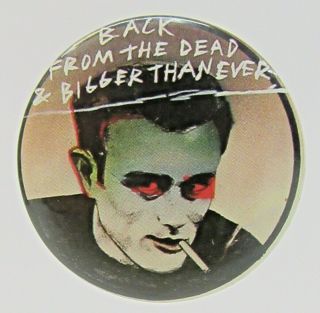 1979 Gary Panter Back From The Dead James Dean Underground Comix Pinback Button