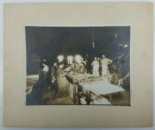 Cabinet Card Group Of Men And Women Occupational Early 1900 