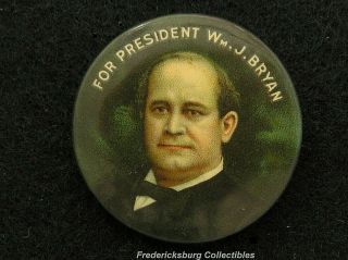 1908 William J.  Bryan Presidential Campaign Pinback Button -