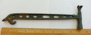 Antique Vintage Ornate Crate Hammer,  Tool,  Tack Puller,  Iron Cut Out,  Gn Paint
