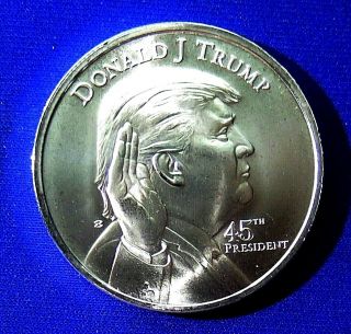 Donald Trump - 45th President Of The Usa: 1 Oz.  999 Solid Silver Round/coin