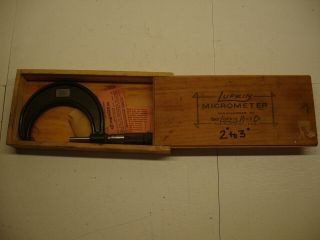 Vintage Lufkin No 1943 Micrometer.  2 - 3 " & Box