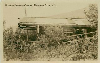 Rppc Postcard; Robert Service Cabin,  Dawson City Yukon Territory Canada
