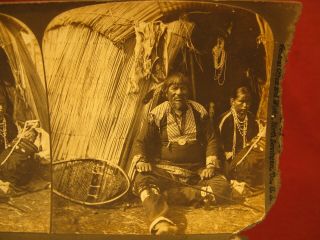 3 Native Sioux Indian stereographic - stereoscopic - view 3D photo cards Variety 5