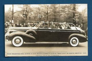 Rppc,  Majesties King George Vi And Queen Elizabeth,  North American Visit 1939
