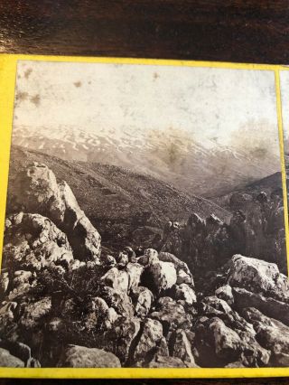 1800’s Stereoview Card Photo Mount Herman Colorado Mount Of Transfiguration