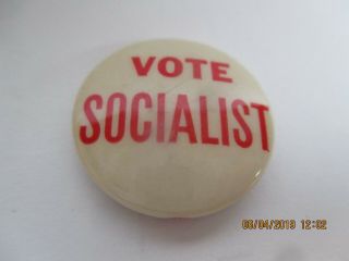 1940s Cello Button Pin 7/8 " Thomas For President Vote Socialist Party
