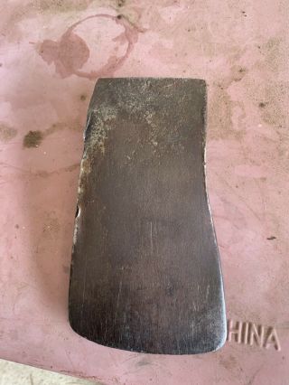 Vtg Old Iron Axe Head Tool Marked John King Oakland Maine Rusty Hard To Read Usa