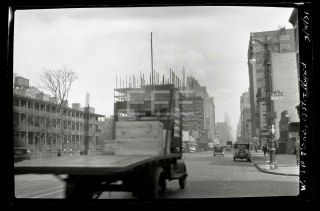 1931 7th Ave 13th St Construction Manhattan Nyc York Old Photo Negative 96p
