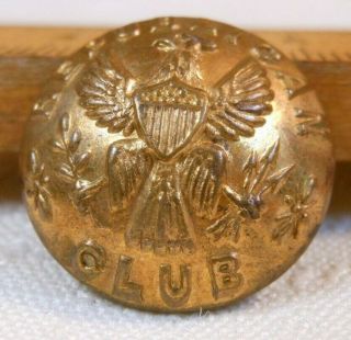 Antique 1800s Republican Club Eagle Political Military Coat Button