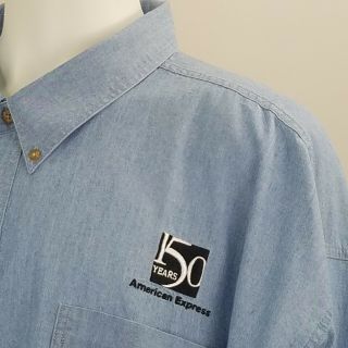 Mens Shirt American Express 150 Years Anniversary Advertising 4xl Button Front