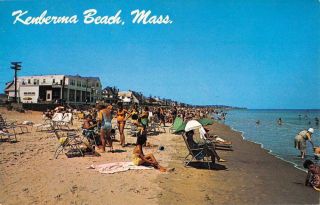 Nantasket Beach Massachusetts Kenberma Bathing Scene Vintage Postcard K87826