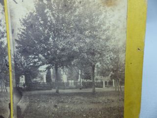 Scarce Antique Stereoview Montgomery Cemetery in Norristown Pa S R Fisher Photo 2
