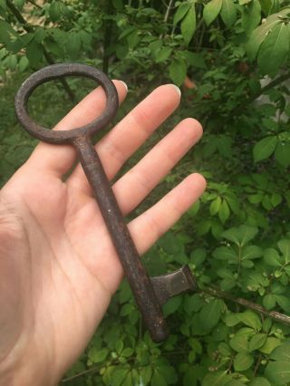 Extra Large Antique Skeleton Key Vintage Old Iron? Lock Hardware Solid Metal