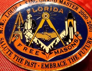 Colorful Florida Masonic Grand Lodge Pin George Washington Fancy