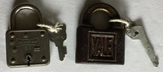 Vintage Brass Yale & Towne Mfg.  Co,  Master 66 Padlocks W/ Keys Usa