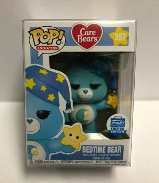 Bedtime Bear 357 Care Bears Funko Pop Figure Limited Edition With Pop Protector