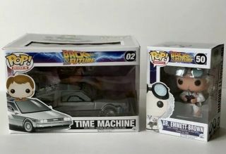 Back To The Future Funko Pop Marty Mcfly Doc Brown Delorean Rides Movies 02 50
