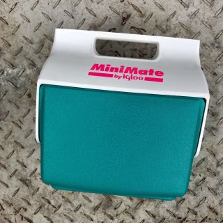 Rare Vintage 80s Mini Mate By Igloo Cooler Retro Hot Pink And Teal