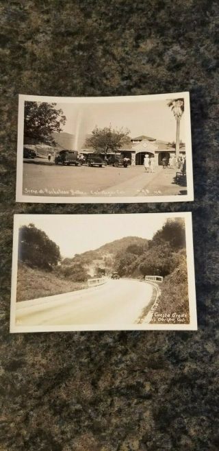 2 Vintage Postcards Black & White California San Luis Obispo & Calistoga (179)